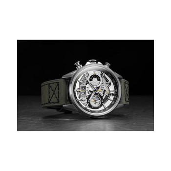 Montre homme quartz japonais chronographe AVI-8 - Bracelet cuir véritable de vachette - Date