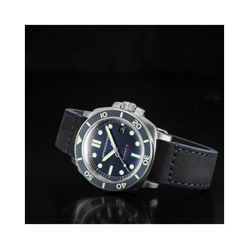 Montre homme automatique japonais Spinnaker - Bracelet cuir véritable - 3 aiguilles avec date, verre saphir
