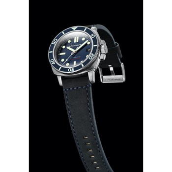 Montre homme automatique japonais Spinnaker - Bracelet cuir véritable - 3 aiguilles avec date, verre saphir