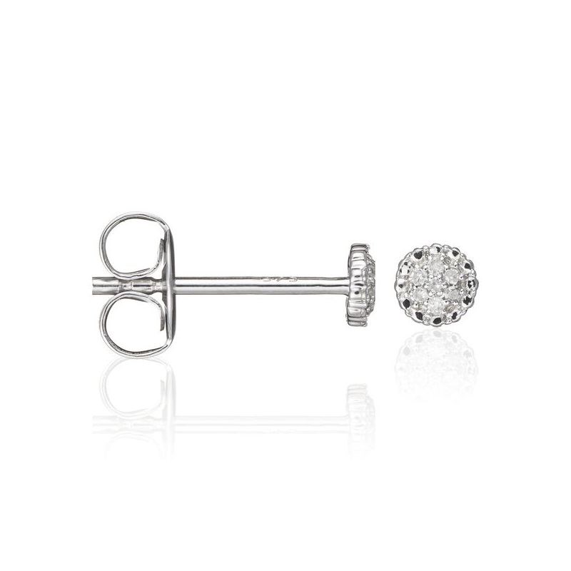 Boucles d'oreilles Or Blanc et Diamant