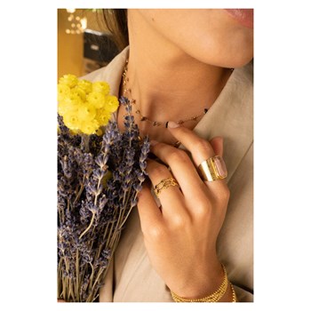 Bague ajustable en acier dorée