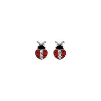 Boucles d'oreilles Coccinelles - Argent
