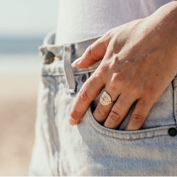 Bague Oeil Plaqué Or Horus Grec Antique Egyptien