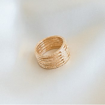 Bague Semainier Plaqué Or Multi Anneaux