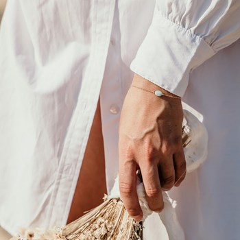 Fine Gold-Plated Amazonite Gemstone Bracelet Green Blue Aqua