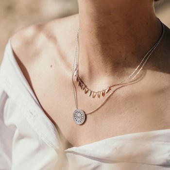 Collier Fin Medaillon Argent Créateur