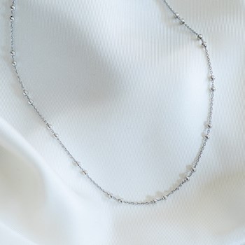 Collier Ras de Cou Argent Perles Createur