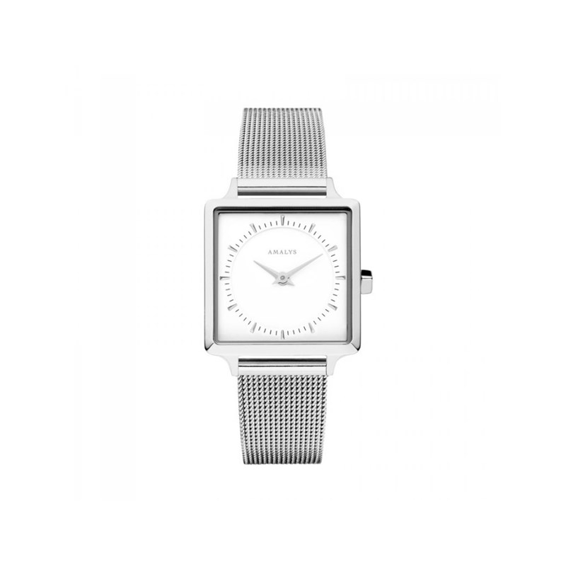 Montre Amalys en Maille Milanaise Femme Argent