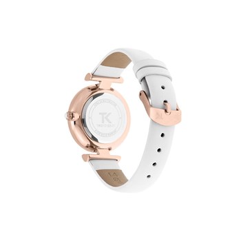 Montre Trendy Kiss en Cuir Femme Blanc