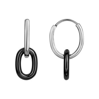 Boucles d'oreilles pendantes Lison en Acier