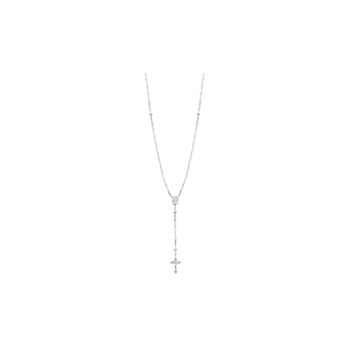 Chapelet boules blanches - Argent