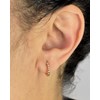 Boucles d'oreilles Créoles suite de boules rondes Plaqué or 750 3 microns - vue V3