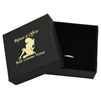 Clip d'oreille earcuff fil serti d'oxydes de zirconium Plaqué OR 750 3 microns