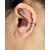 Clip d'oreille earcuff fil 3 rangs Plaqué OR 750 3 microns - vue V2