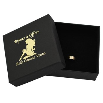 Clip d'oreille earcuff fil 3 rangs Plaqué OR 750 3 microns