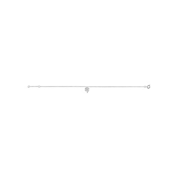 Chaîne de cheville Argent - Trèfle