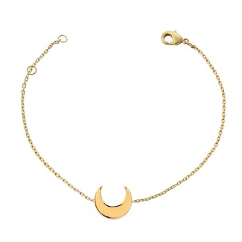 Bracelet croissant de lune Plaqué OR 750 3 microns