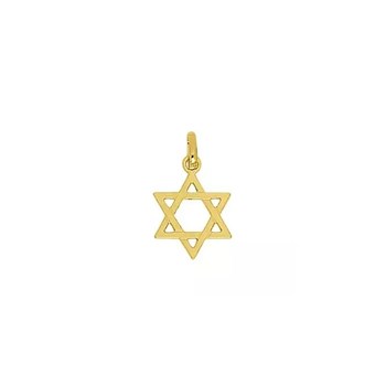 Pendentif Brillaxis Étoile de David or 9 carats