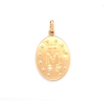 Médaille vierge miraculeuse or jaune 9 carats