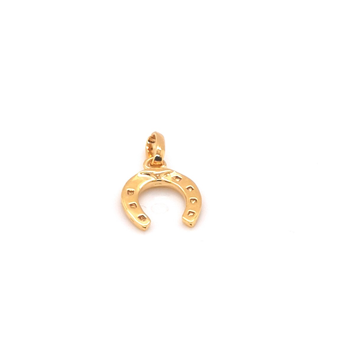 Pendentif Brillaxis fer à cheval or 9 carats - vue 2