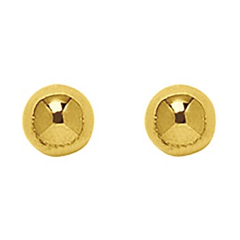Boucles d'oreilles boule 6 mm or jaune 9 carats