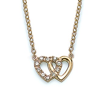 Collier Brillaxis doré coeurs entrelacés
45 cm