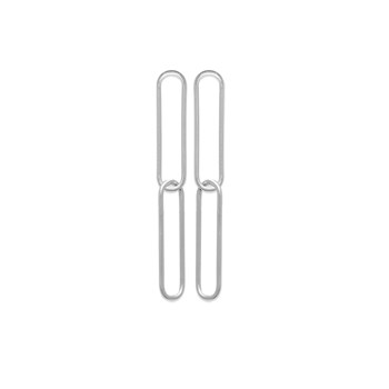 Boucles Brillaxis motif trombone lisse argent