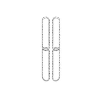 Boucles Brillaxis argent motif trombone ciselé