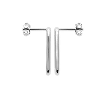 Boucles d'oreilles Brillaxis maillon argent