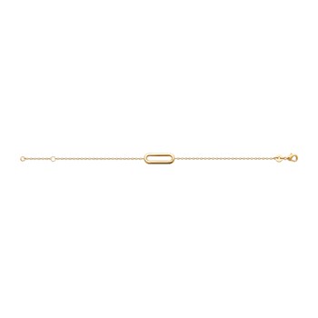 Bracelet Brillaxis plaqué or maillon ovale
