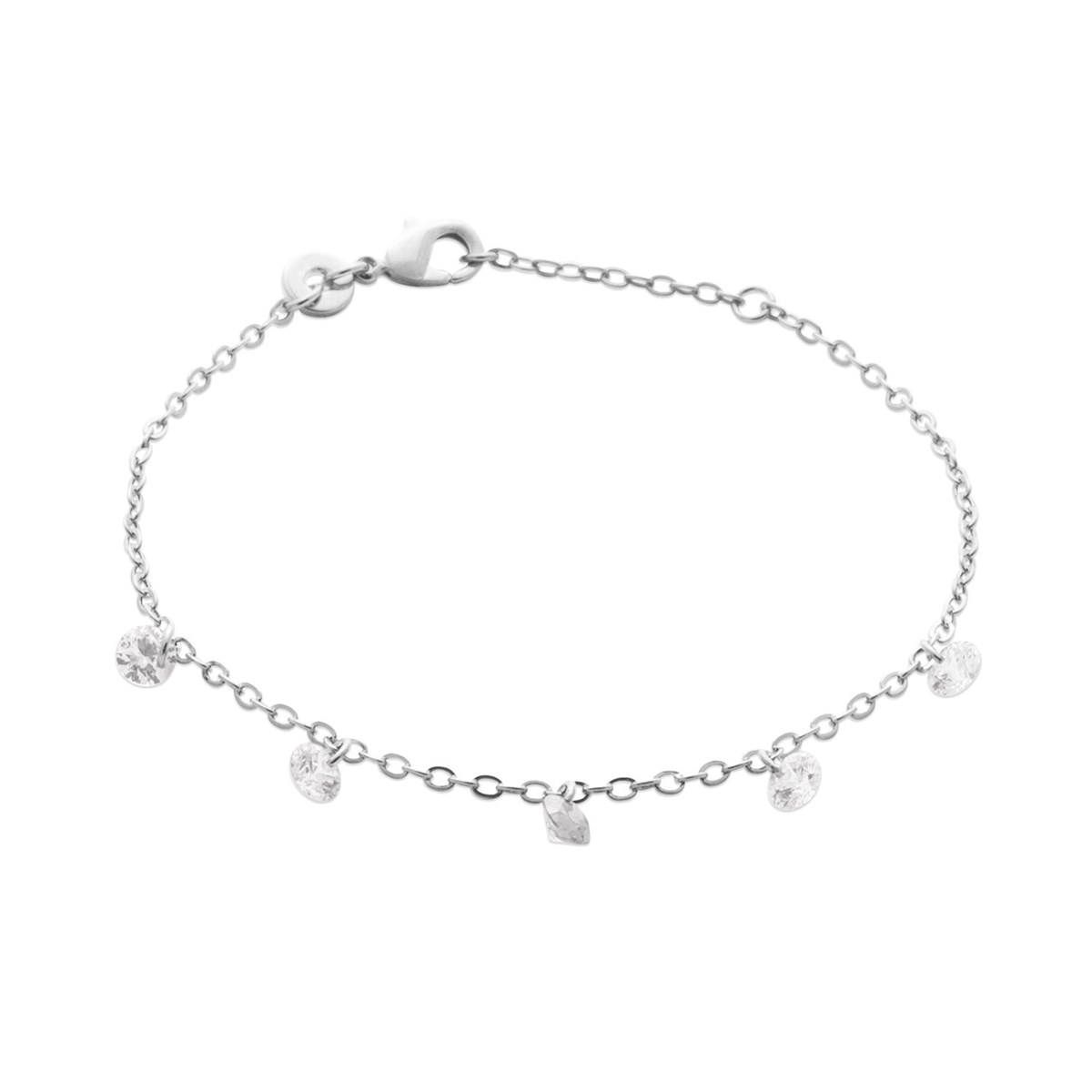 Bracelet Brillaxis argent pierres blanches
18 cm