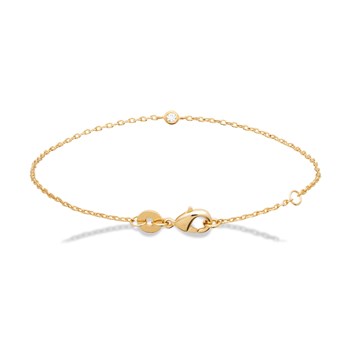 Bracelet Brillaxis plaqué or minimaliste