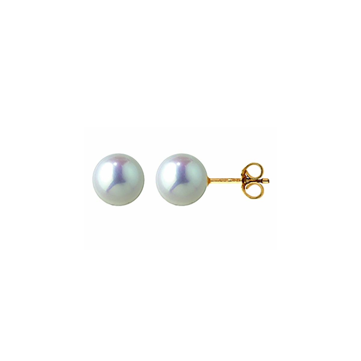 Boucles d'oreilles Brillaxis perles Akoya 7mm or