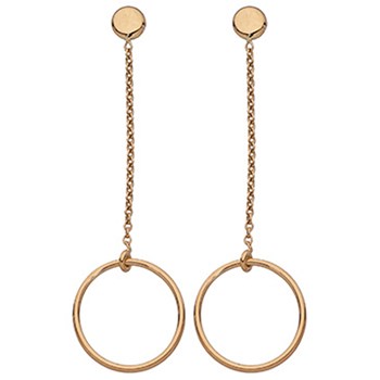 Boucles d'oreilles Brillaxis pendantes anneaux or