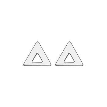 Boucles d'oreilles Brillaxis triangle ajouré
or blanc