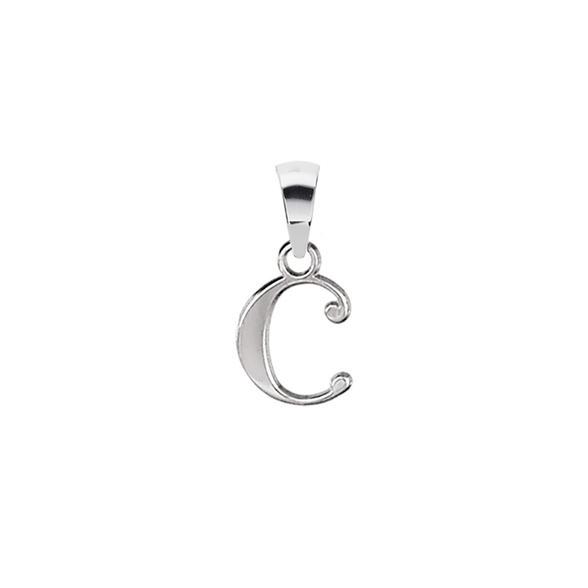 Pendentif Initiale Lettre C - Argent