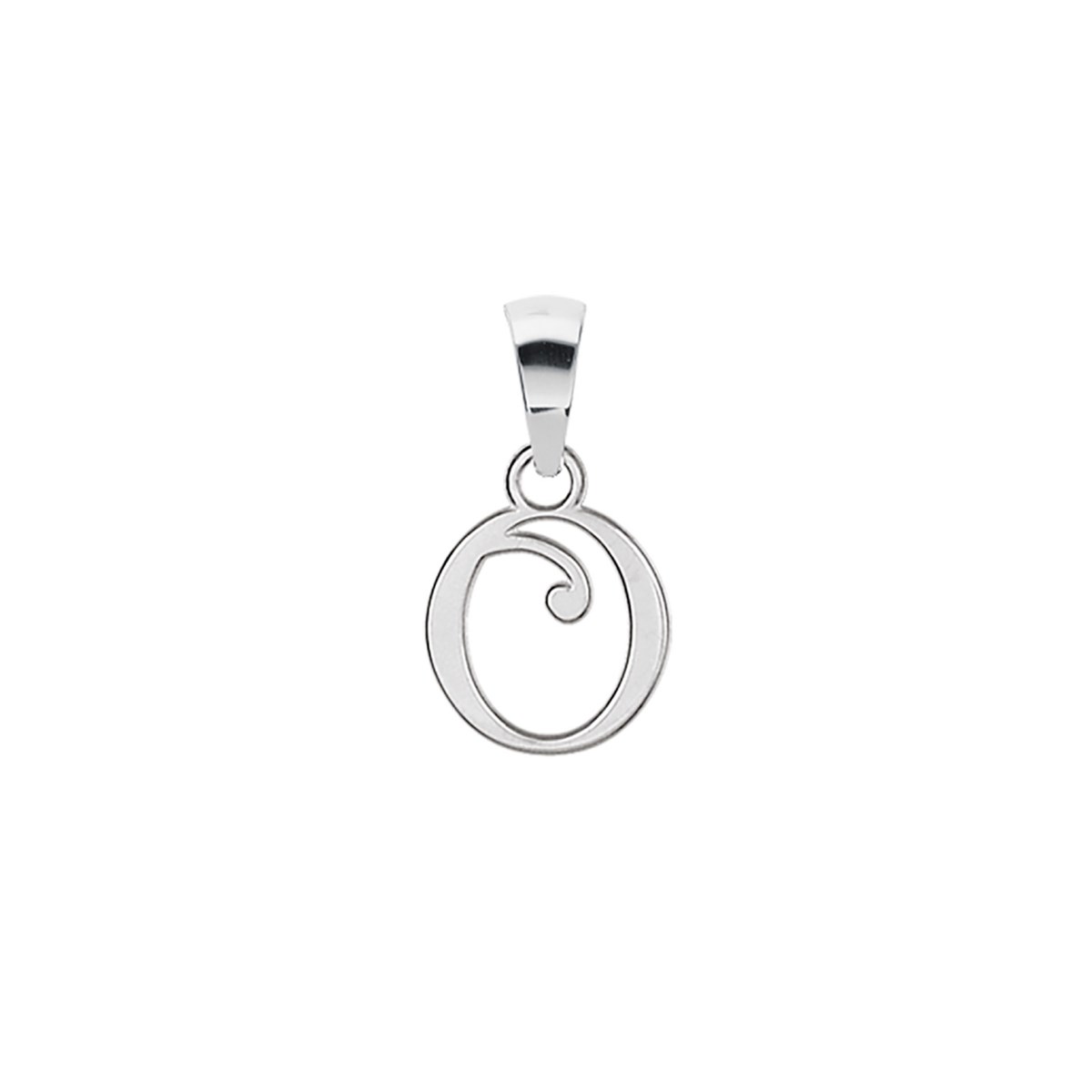 Pendentif Initiale Lettre O - Argent