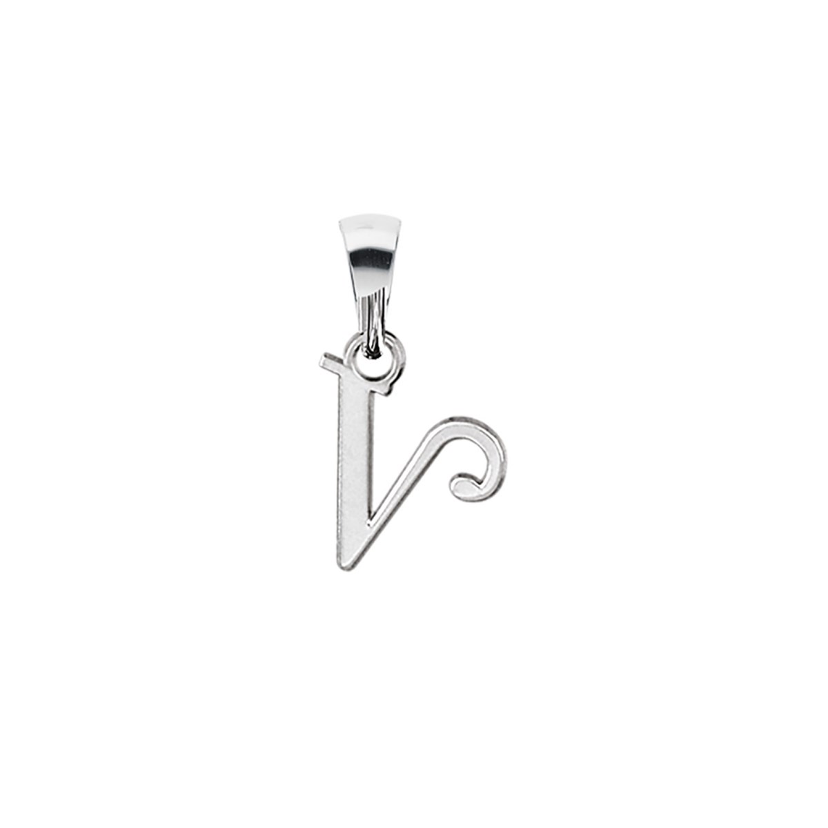 Pendentif Initiale Lettre V - Argent