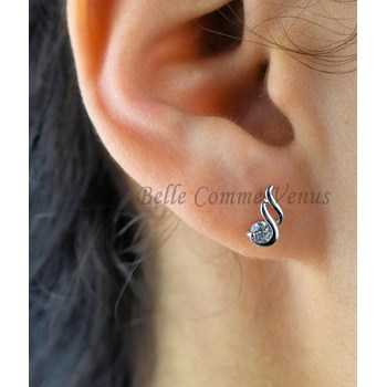 Parure torsade oxyde de zirconium Argent 925 Rhodié