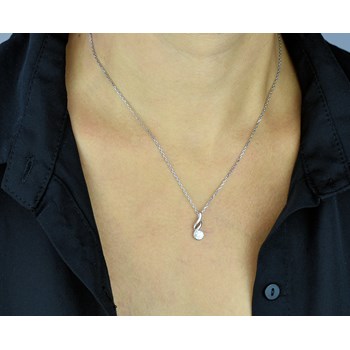 Parure torsade oxyde de zirconium Argent 925 Rhodié