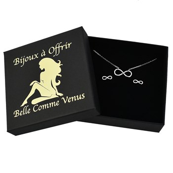 Parure infini symbole Argent 925 Rhodié