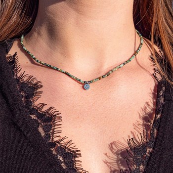 Collier Lumia en pierres Turquoise Africain