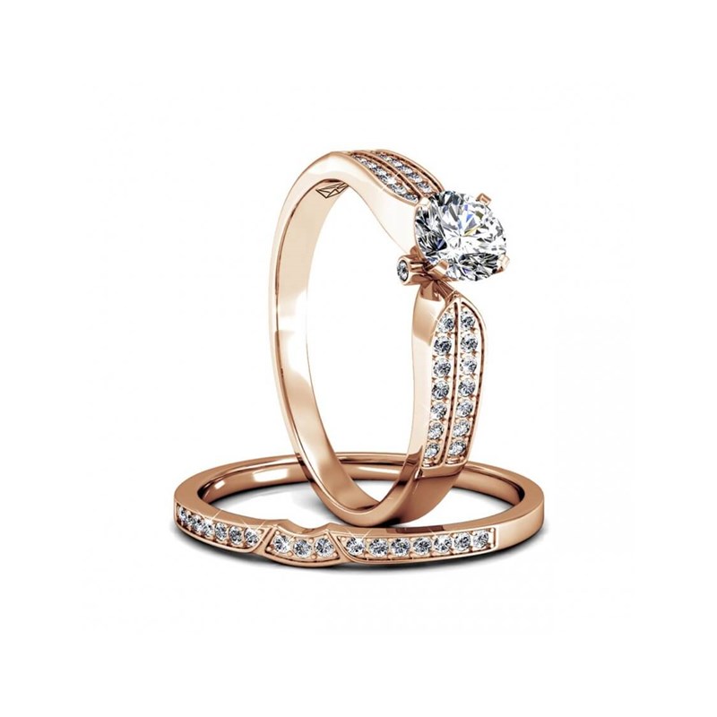 Bague Empress - Or Rosé et Cristal
