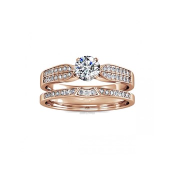 Bague Empress - Or Rosé et Cristal