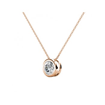 Simplicity pendant - Rose gold and crystal