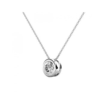 Simplicity pendant - Silver and crystal