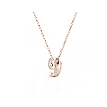 Number 9 Pendant - Rose Gold and Crystal