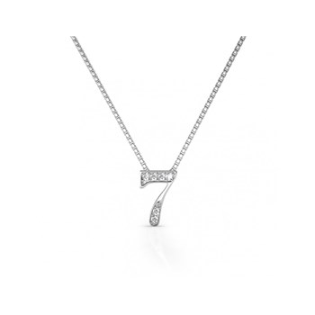 Number 7 Pendant - Silver and Crystal