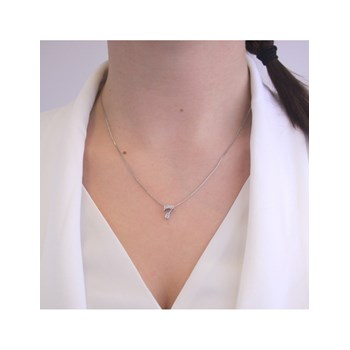 Number 7 Pendant - Silver and Crystal