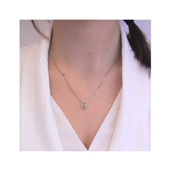 Number 9 Pendant - Silver and Crystal